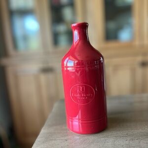 Emile Henry France Stoneware Glossy Red Oil Cruet /Vase